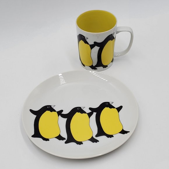 Fitz and Floyd Penguin Plate & Cup - Picture 2 of 16